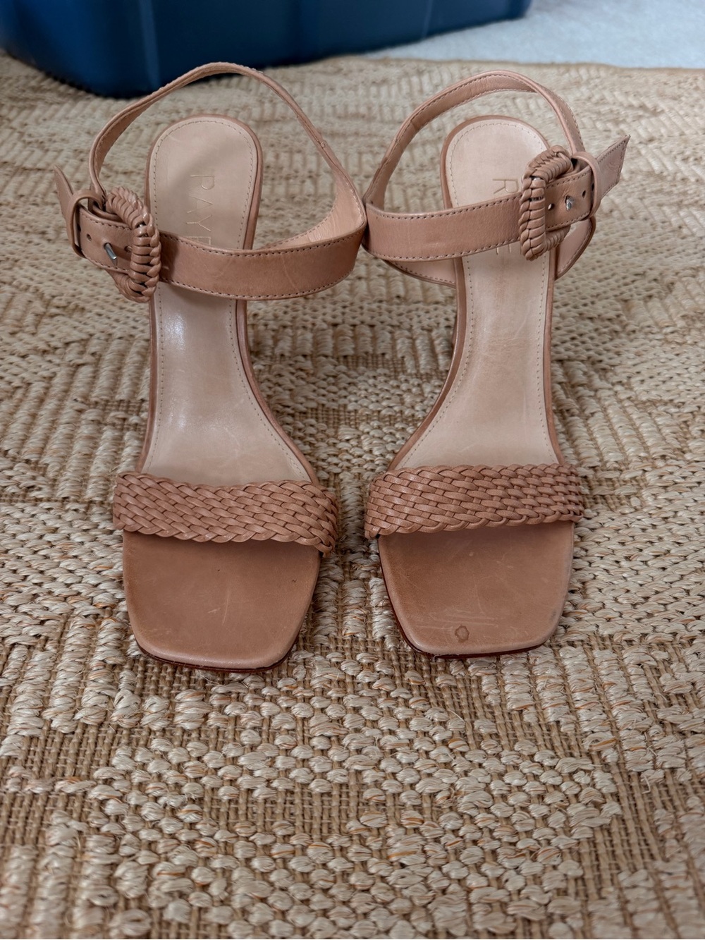 Raye Woven Strap Tan Women's Sandals - Open Toe Ankle Strap